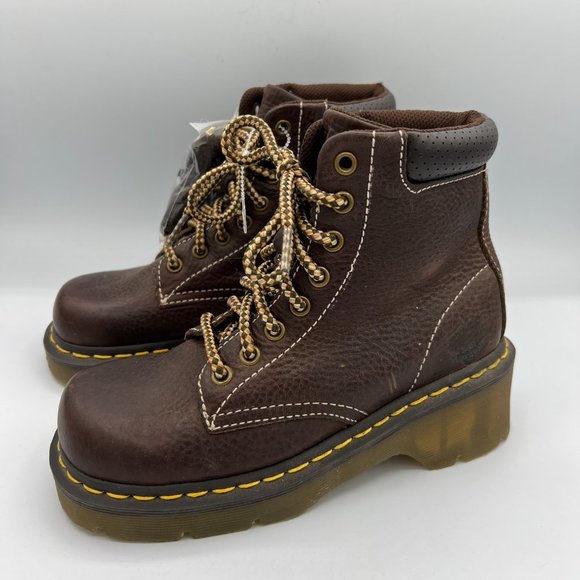 Dr. Martens Jessica 36/US 5‎ Dark brown supple leather NWOB Chunky vintage laced - Picture 12 of 14